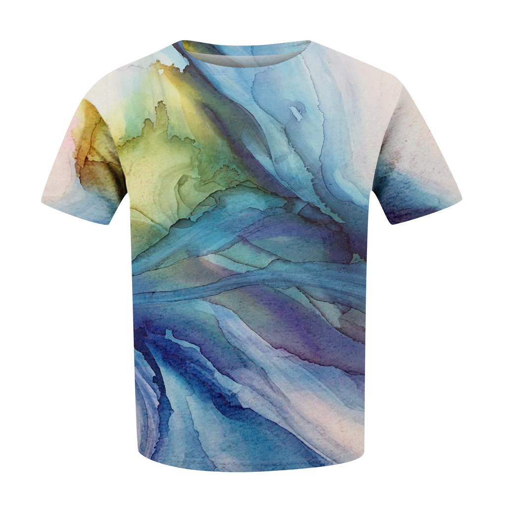 Женская рубашка с коротким рукавом, круглый вырез, футболка больших размеров, повседневные топы с принтом