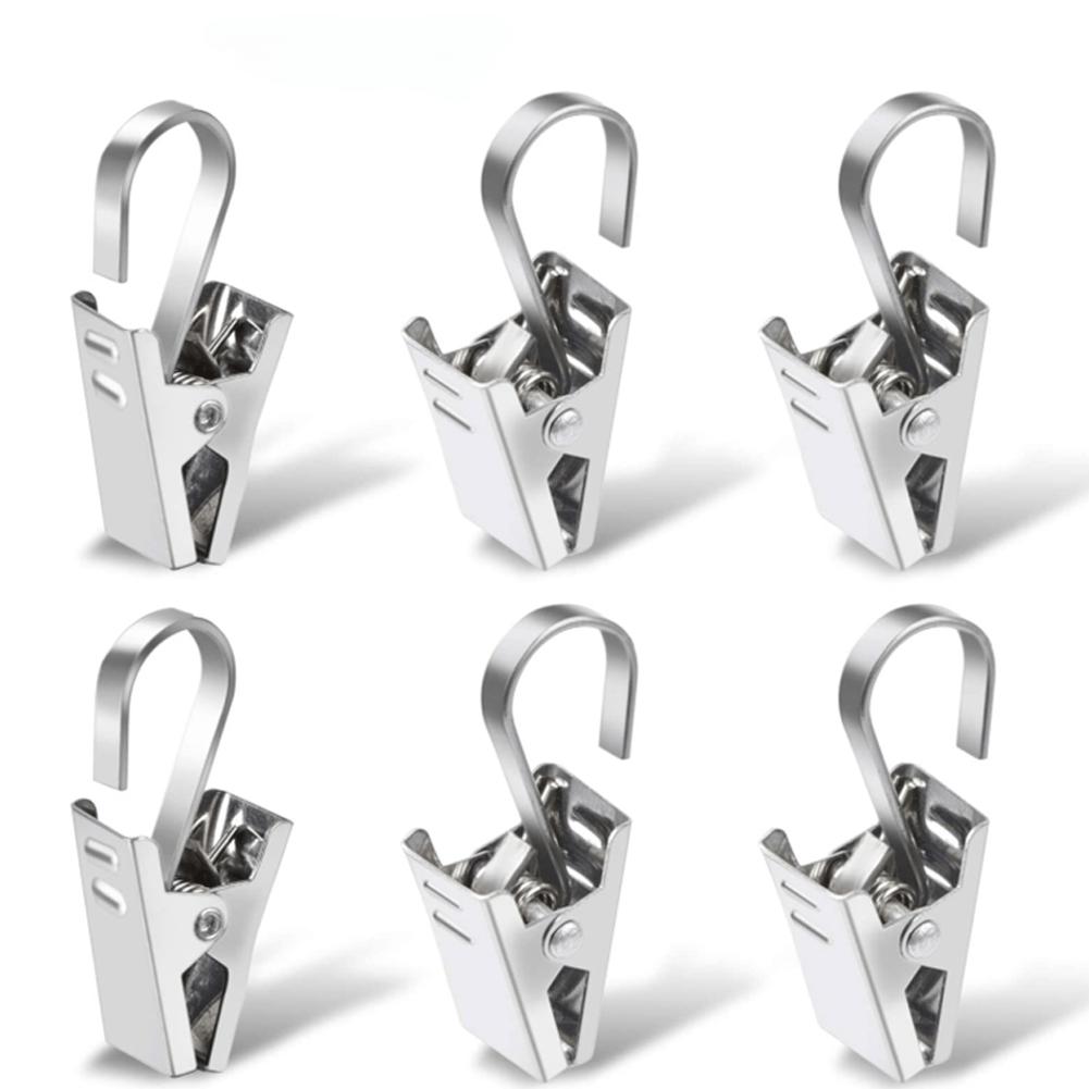 10 шт. зажимов для штор из нержавеющей стали для штор, фотографий, держателей для декоративных проволок для хранения ювелирных изделий, зажимов для подвешивания фотографий и драпировок.