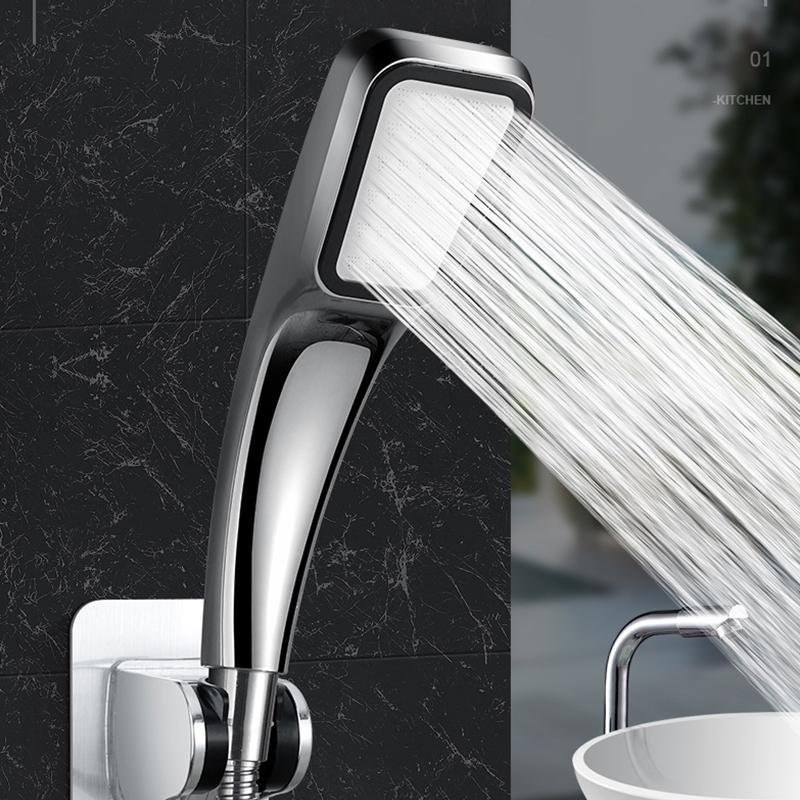300 Holes High Pressure Shower Head Water Saving Flow With Chrome ABS Rain Spray Nozzle Bathroom Accessories