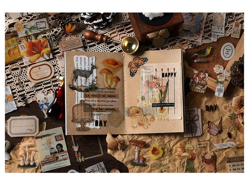 Infeel.Me Island Mountain Wind Series Sticker Book: DIY Journal Decoration - 4 Designs