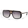 Men's Large Wide Frame Sunglasses Black - Extra Large Square Big Size Hip Hop Urban Style Shades 145mm, Black L5555