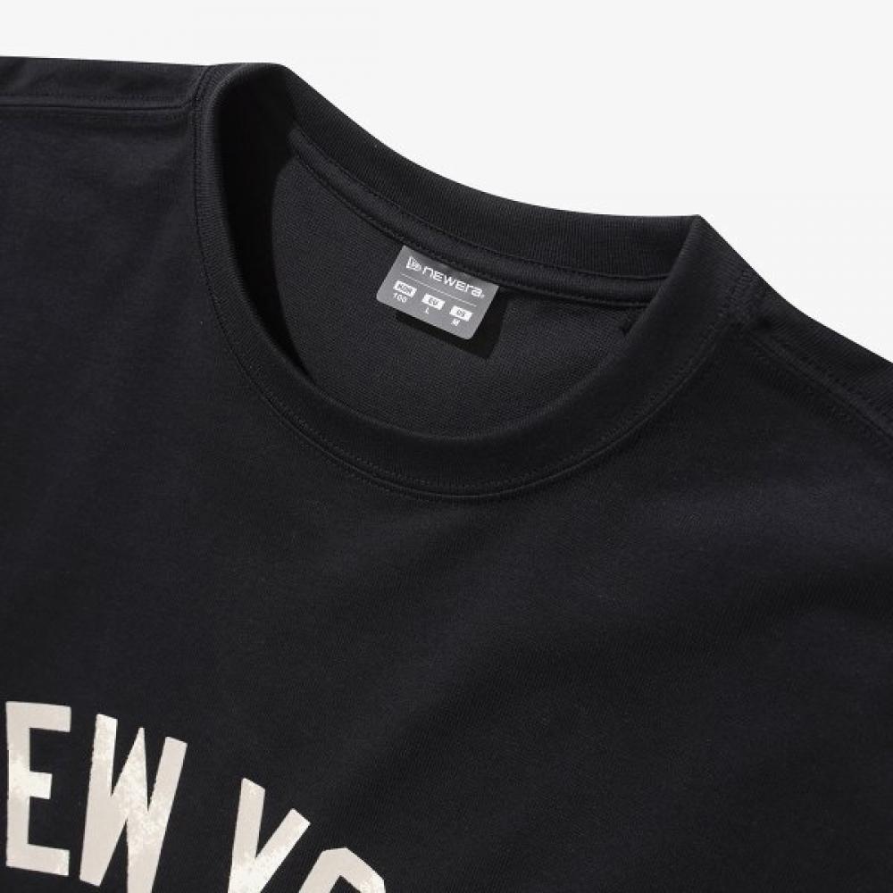 New Era Футболка New York Yankees Хизер Черный 15147503