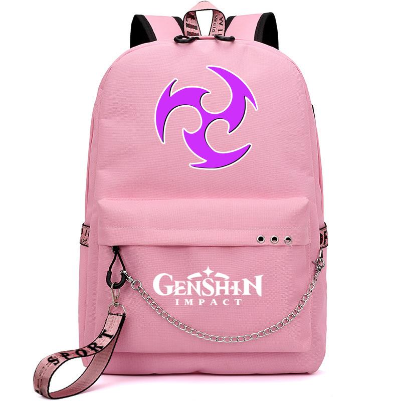 Аниме Genshin Impact рюкзак Usb порт школьная сумка 3D узор рюкзак студент-подросток школьная книга путешествия ноутбук Mochilas