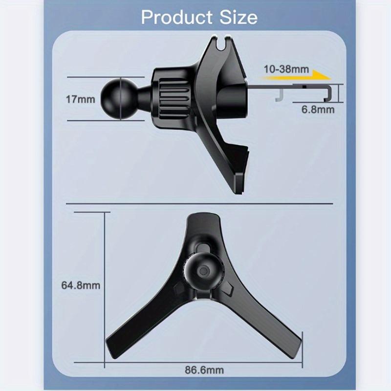 Обновление автомобильного держателя телефона, зажимы, 17 мм, шаровая головка, автомобильный зажим для вентиляционного отверстия, автомобильный зажим для воздуховыпускного отверстия, крючок для магнита, поддержка мобильного телефона