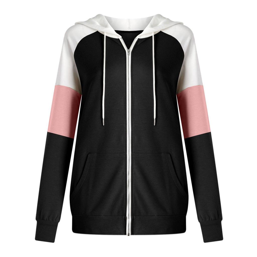 Женская толстовка с капюшоном на молнии с европейским и американским принтом осень/зима