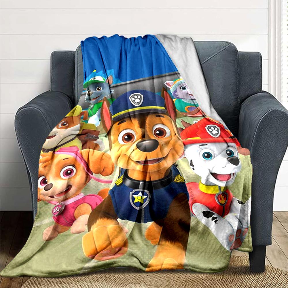 1Pc Paw Patrol Sky Rescue Blanket For Couch Bed Plush Cozy Fuzzy Blanket Super Soft Warm Blankets For Fall And Winter 091838