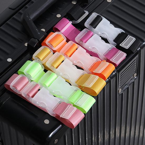 Adjustable Travel Bag Strap Secure Luggage Portable Nylon User-friendly Minimalistic Suitcase Buckle