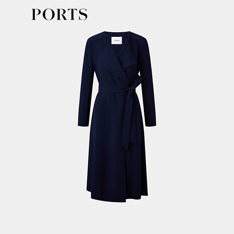 Ports Женский тренч с длинным рукавом и поясом