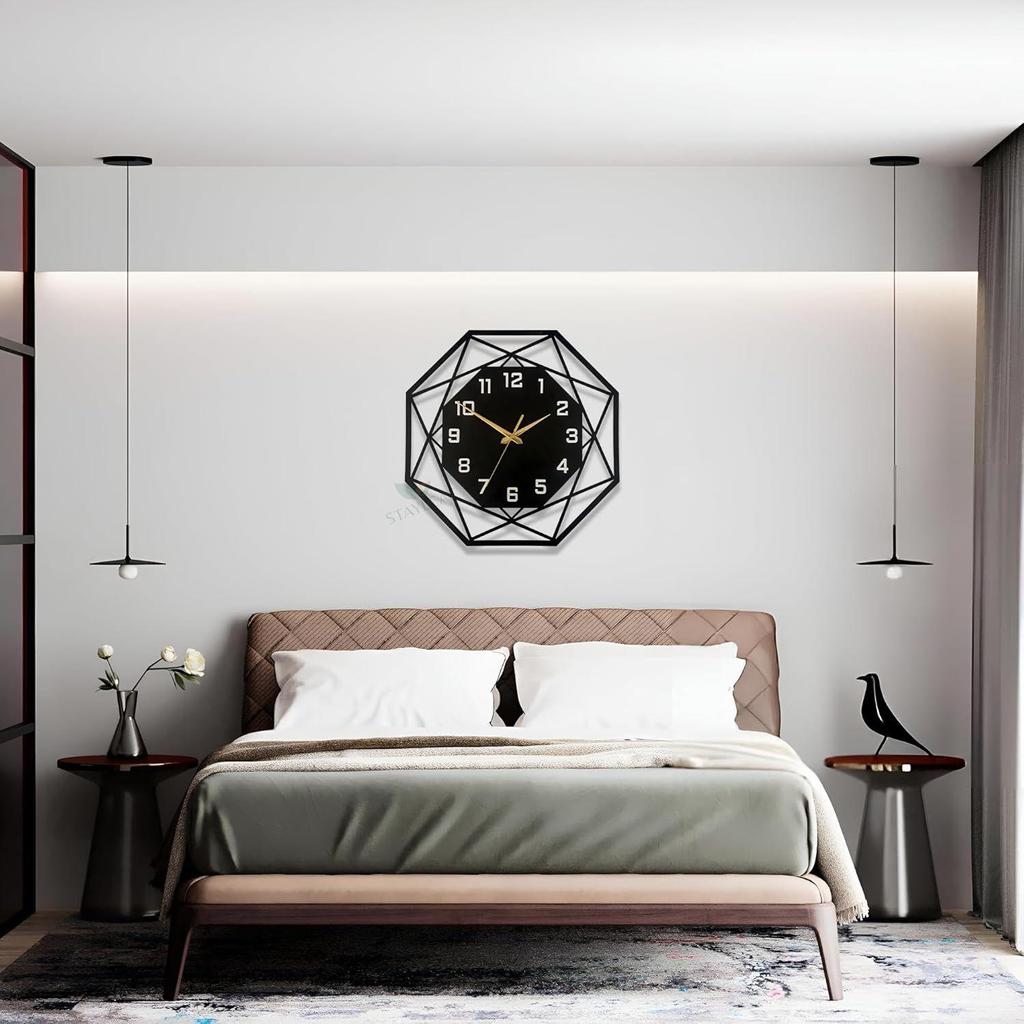 Antique Metal Wall Clock for Hall Big Size | Modern Decorative Clocks for Living Room Stylish | Designer Wall Watch