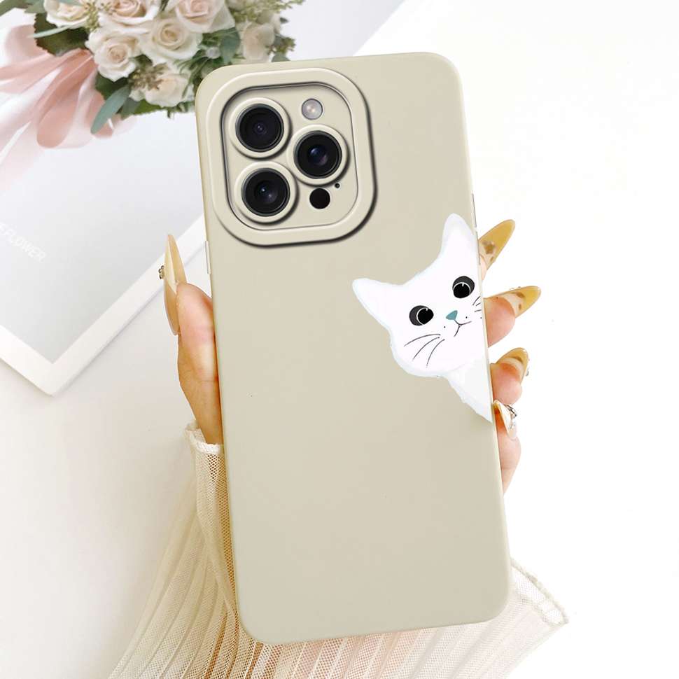 For iPhone 14 Pro Max A2894 A2651 Case Lovely Cat Soft Silicone Cover For iPhone 14Pro Max A2893 A2895 A2896 Phone Cases Bumper