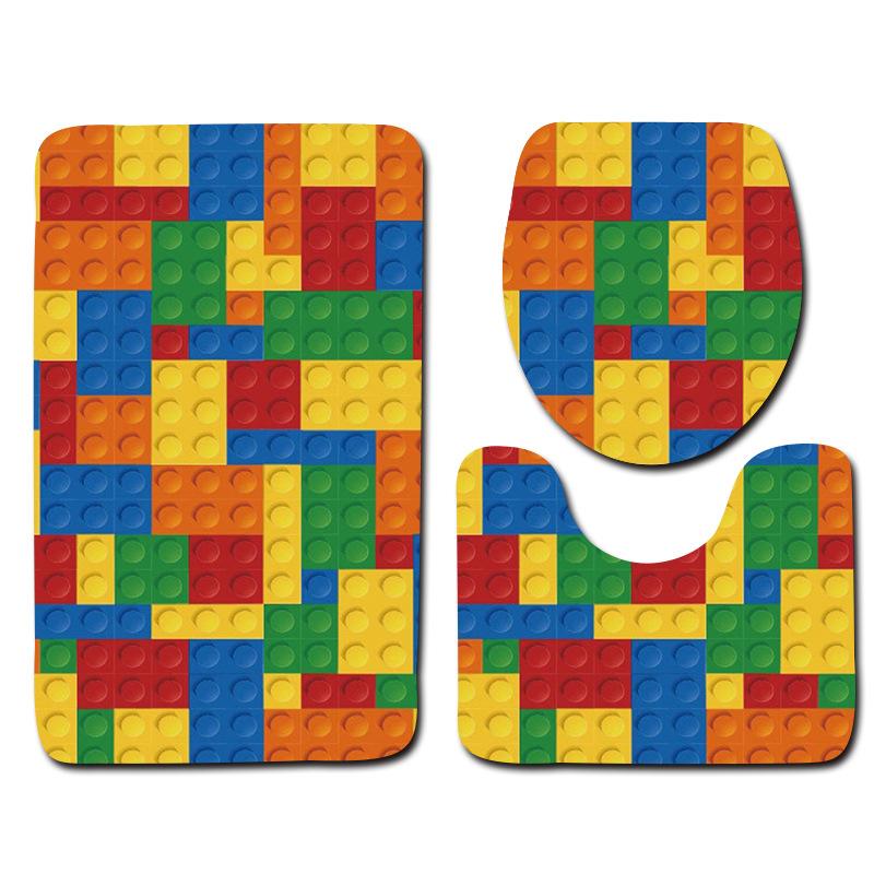 Bathroom Floor Mat Bathroom Mat Toilet Three-Piece Set