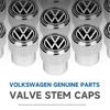 UDXKW1 4pcs Car Wheel Tire Valve Caps Stem Auto Styling For Volkswagen VW R-line GTI UPi Golf 7 Golf 8 Passat Jetta Touran CADDY