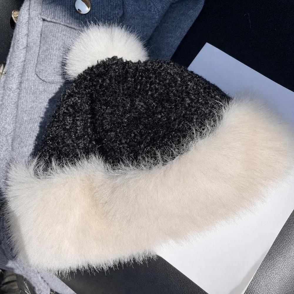 Thick Plush Plush Winter Hat Ear Covering Faux Fur Hats Gifts Basin Hats Women
