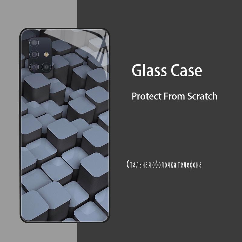 Чехол для Samsung Galaxy A51 Чехлы Закаленное Стекло Чехол для Samsung Galaxy A31 A71 Бампер A 51 71 Жесткий Силиконовый Чехол Coque Fundas