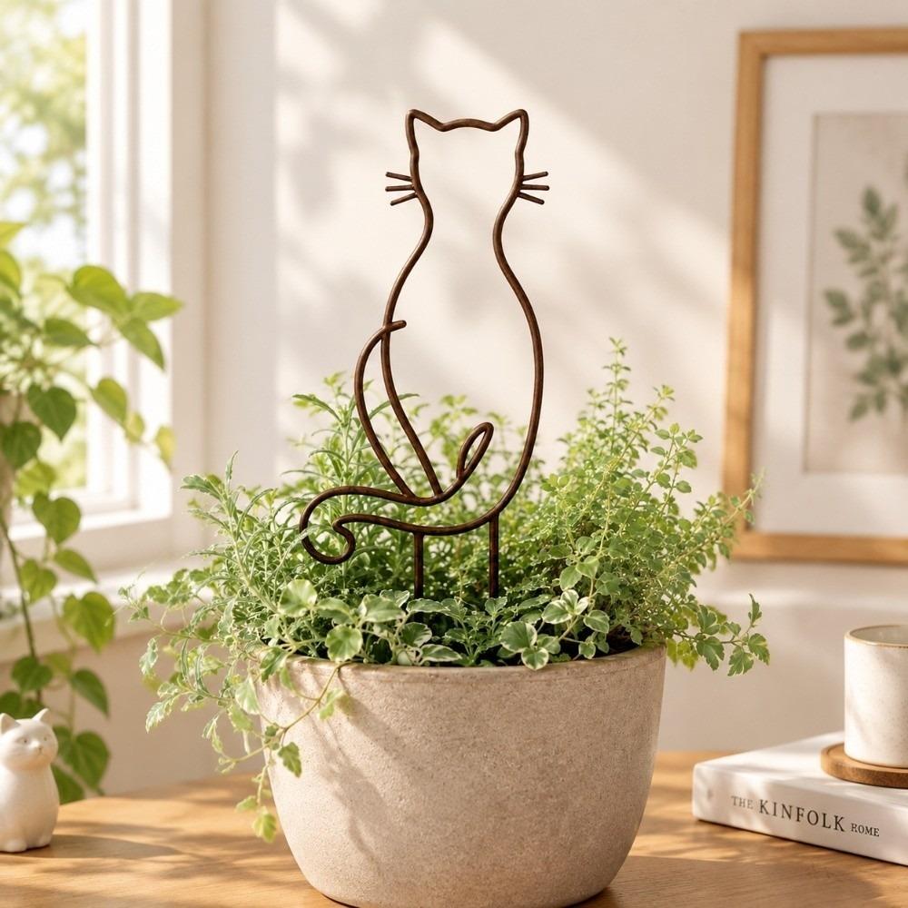 Weather Resistance Cat Plant Fixed Frame Hollow Out Plant Climbing Trellis Greenhouse