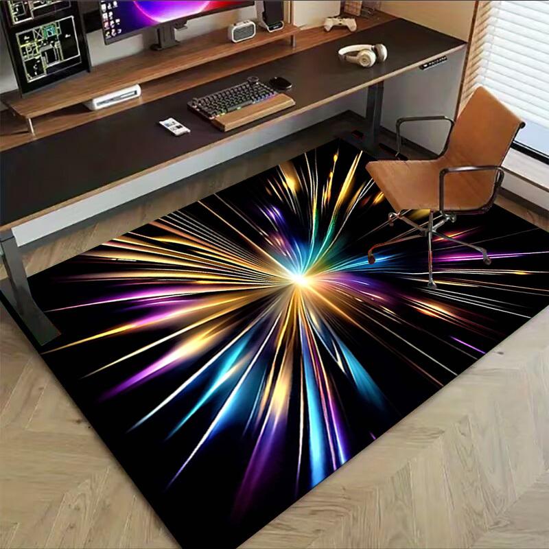 1PC Lightburst Extra Large Non Slip Floor carpet, Office, family, bedroom, Studio Large Area Rug Indoor Rugs, , Vibrant Colors