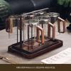 Heat-Resistant Glass Tea Cup Set With Wooden Handle Home Living Room Serving Guest Drinking