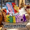 Custom Name Personalized Peppa Pig Print Blankets, Home Decor, Bedroom, Sofa, Camping, Couch, Gifts for Birthday Christmas