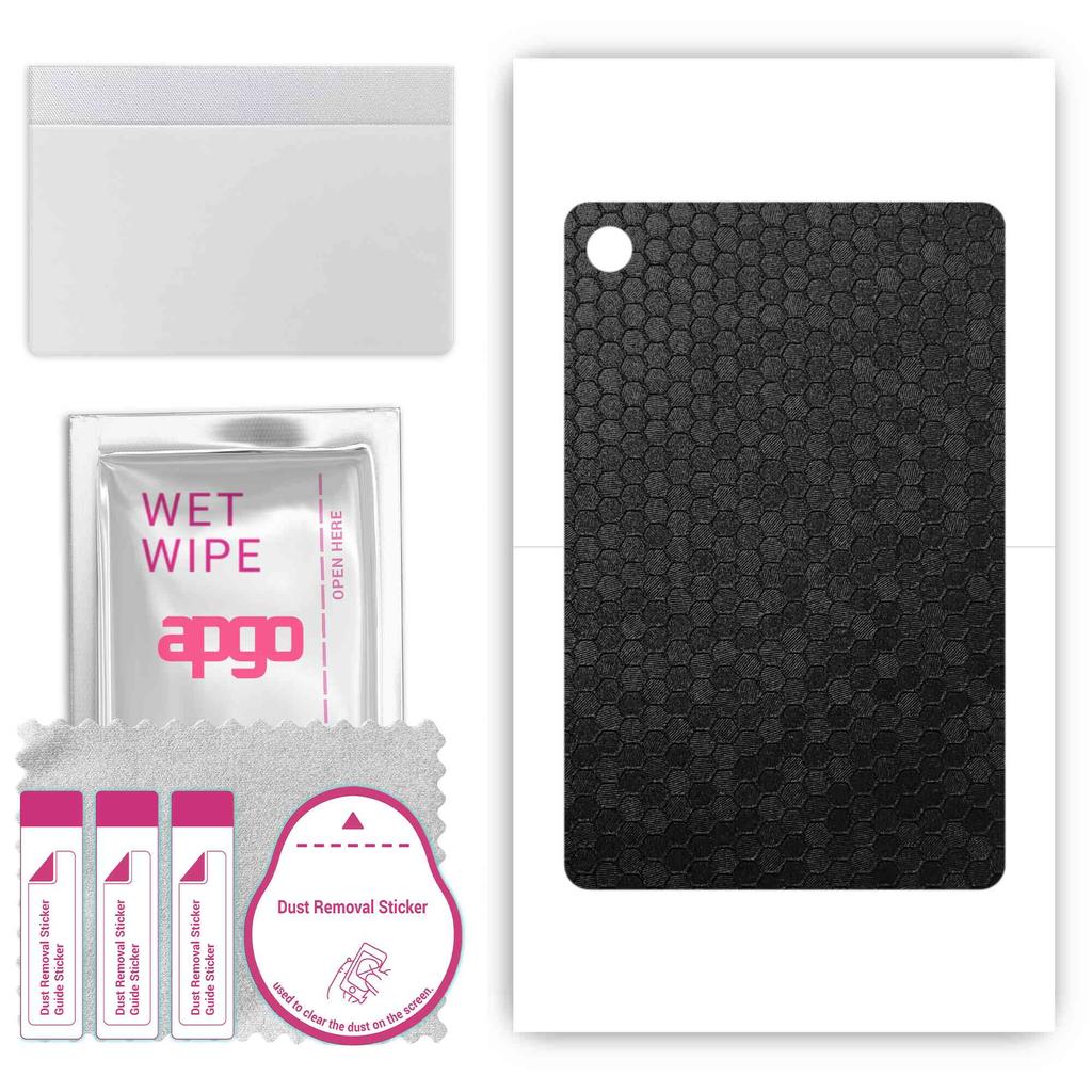 apgo Skin Sticker Film Foil Vinyl for the BACK Compatible with TCL Tab 10 5G, Scratch-resistant, Easy To Install - Black Honeycomb