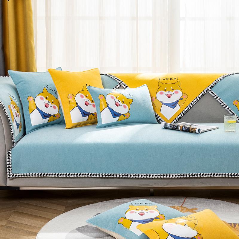 Диванная подушка Four Seasons, универсальная скандинавская простая нескользящая синельная легкая роскошная тканевая подушка