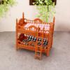 Doll Mansion Furniture Set Miniature Dressing Table Bunk Bed Bedside Table Dolls Bedroom Accessories for Kids Pretend Play