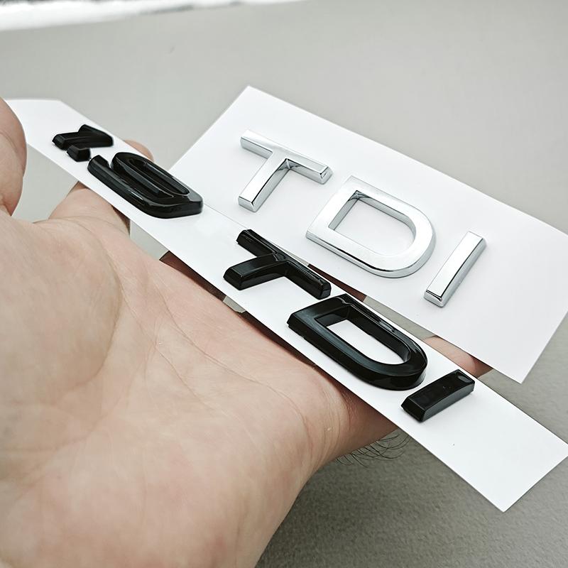 3D ABS Car Logo 1.9 2.0 2.8 3.0 4.2 TDI 3.6 Sticker Trunk Emblem Rear Badge For 6nlbr A3 A4 A5 A6 A7 A8 Q3 Q5 Q7 Q8 Accessroies nlbr6