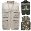 Летний жилет Тонкая ажурная сетка Спорт на открытом воздухе Куртка на молнии Жилет без рукавов Повседневная легкая рабочая одежда Жилет для кемпинга и рыбалки