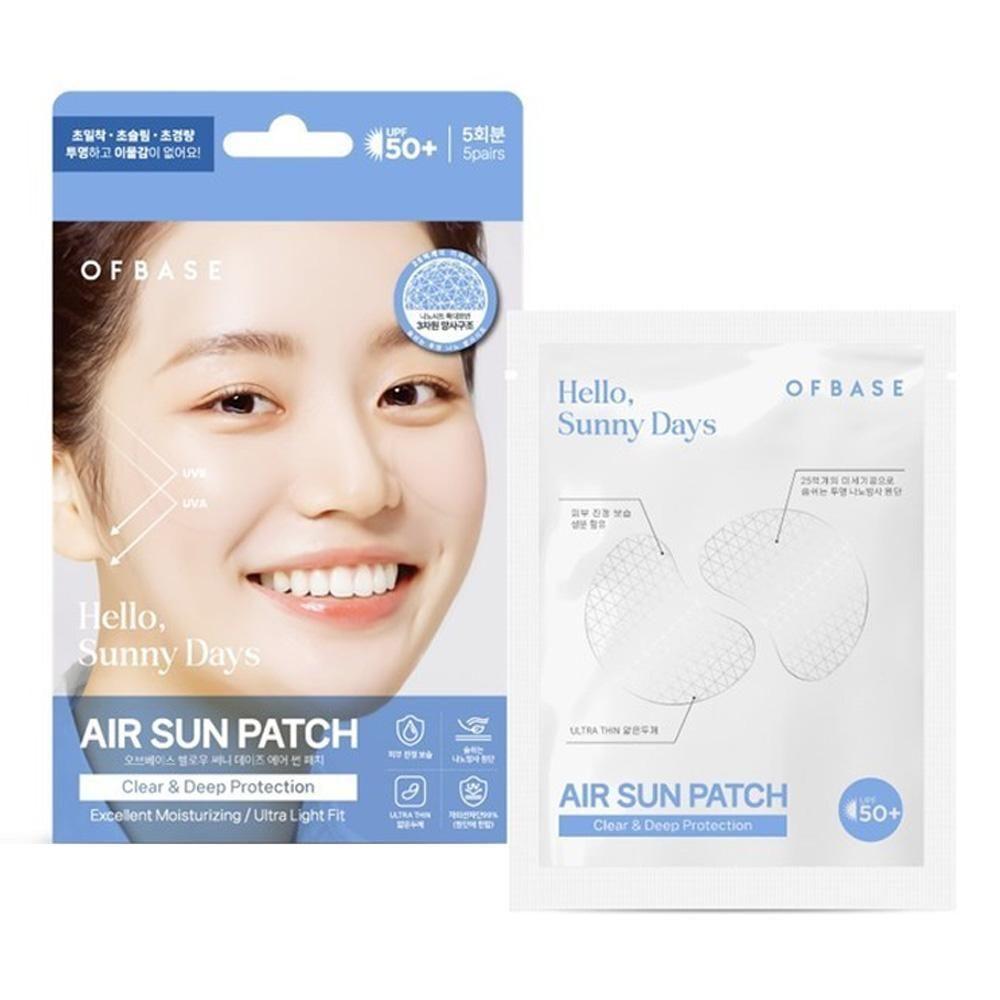 Obbase COYWPVBE 3rd generation air sun patch transparent 5-sheet pack ultra-thin sun