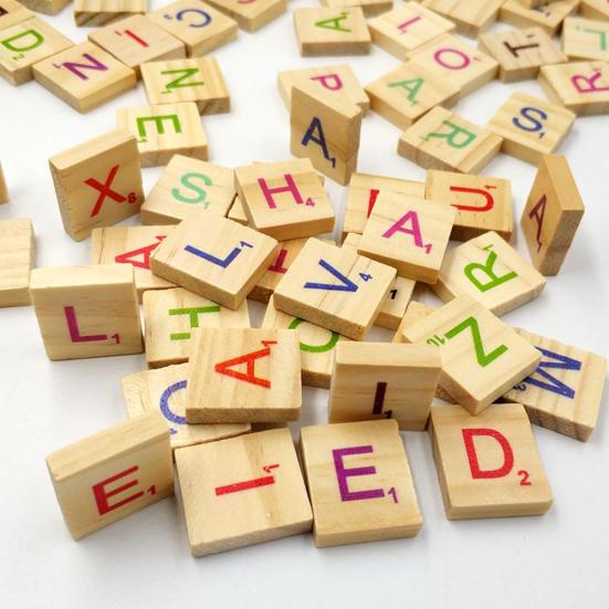 Фантастическая деревянная буква алфавита скрэббл цифры английские слова детская развивающая игрушка 100 шт.