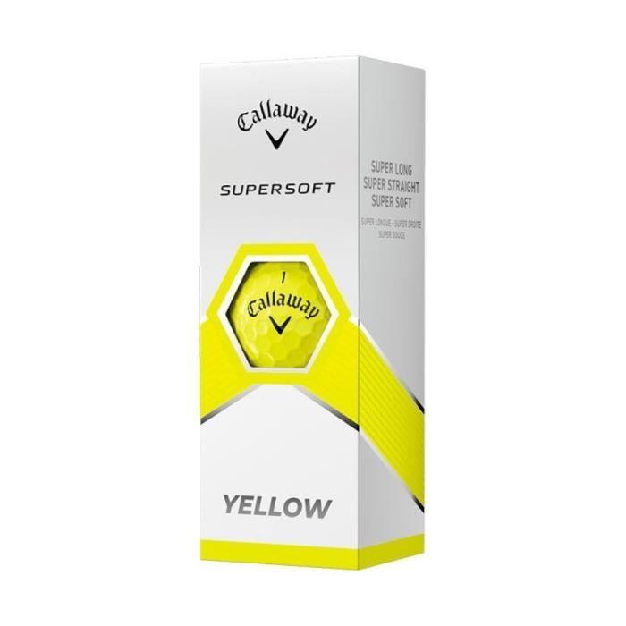 Balles de Golf - CALLAWAY - Supersoft - Jaune - Mixte - Distance élevée