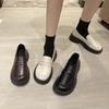 Новая школьная форма туфли-одинарки японские маленькие кожаные туфли женские весенние в британском стиле лоферы на платформе 2025 на одной педали черные