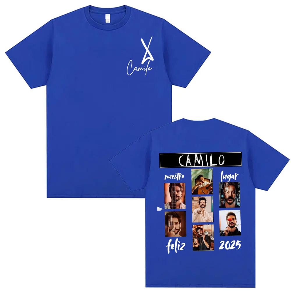Singer Camilo La Tribu Album 2025 Cover T Shirts Unisex Women Vintage Hip Hop Trending Tshirt Oversized Loose Short Sleeve T Shirt