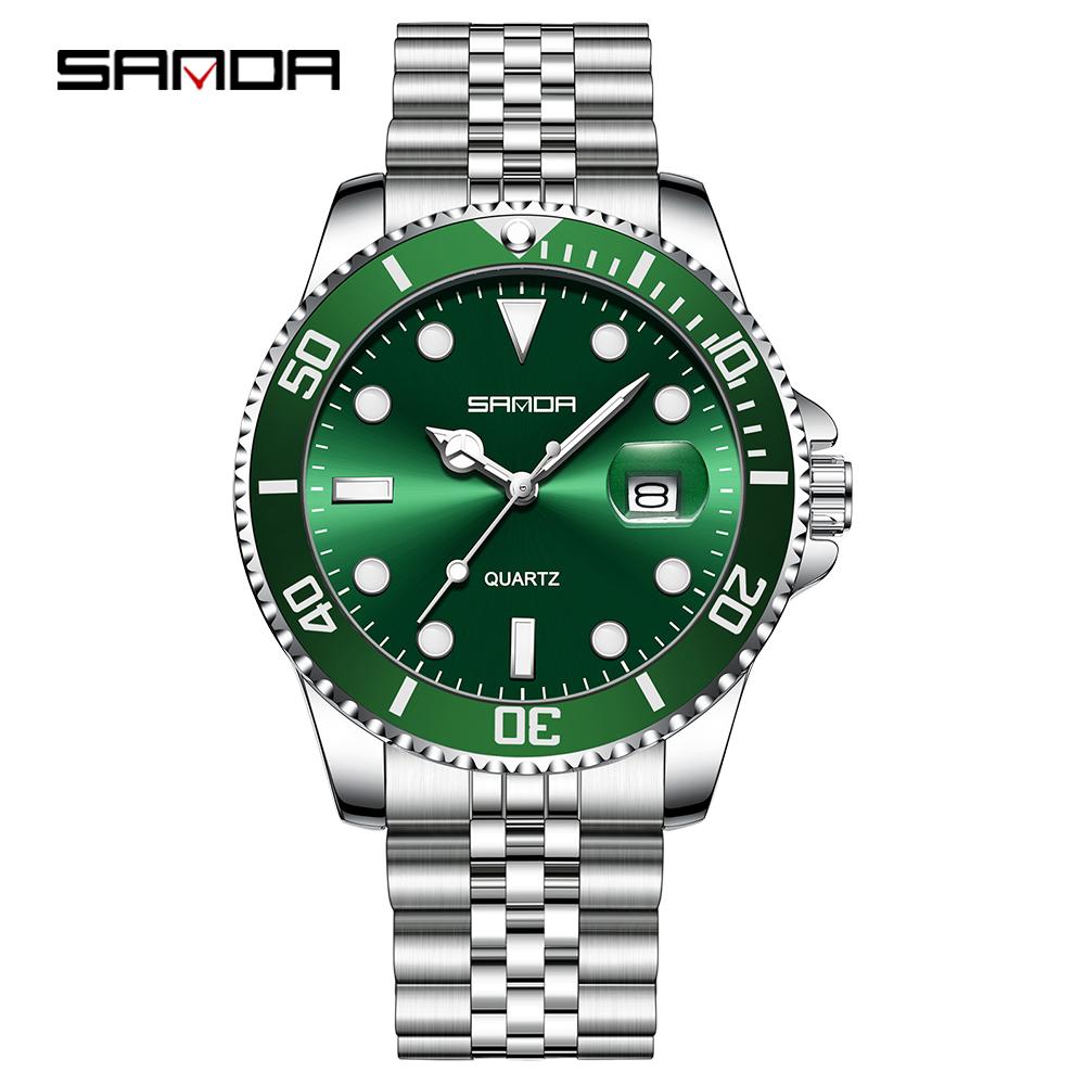 SANDA New 1099 Business Men's Quartz Watch Waterproof Night Light Calendar Fashion Men's Quartz Watch
