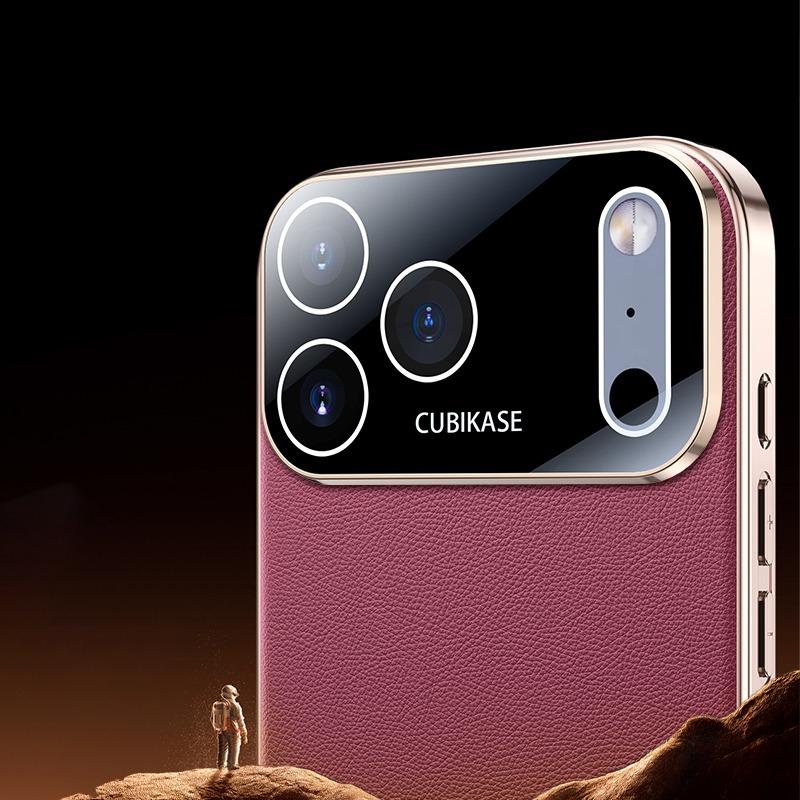 Телефон Роскошный кожаный чехол с покрытием Для Iphone 17 Pro Max 17 Air Ударопрочный Защита камеры Задняя крышка Жесткий чехол