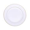 Gold Rimmed Round Ceramic Dinner Plate