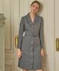 Julie And Kara 24 Fw Collar 100 Etoile Queen Tweed Dress Gray