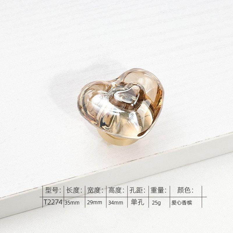 Brass Crystal Cupboard Cabinet Handle Kitchen Drawer Knobs Light Luxury Furniture Hardware Transparent Handle Home Decoration