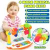 Baby Piano Toys Kids Rotating Music Piano Keyboard with Light Sound  Musical Toys for Toddlers Early Educational Music Toy Gifts
