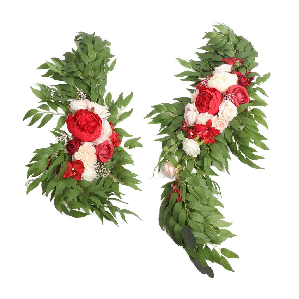 Свадебная арка цветы красная шелковая ткань яркий цвет широко используемый искусственный цветок гирлянда