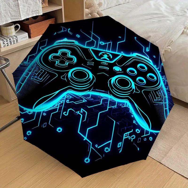 1PC Controller Gamepad Umbrella-8-Rib Reinforced, Automatic Open, Lightweight & Durable, Fashion Accessory for Outdoor, J0363
