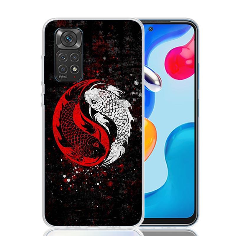Japan Koi Fish Yin Yang Art Phone Case For Xiaomi Redmi Note 14 13 14S 12S 12 11S 11T 11E Pro Plus 10S 10 9S 9 Art Customized Co