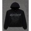 Mens Heavyweight 450g Cotton Hoodie With 3D Puff Print Spider Streetwear Loose Fit Pullover Sweatshirt