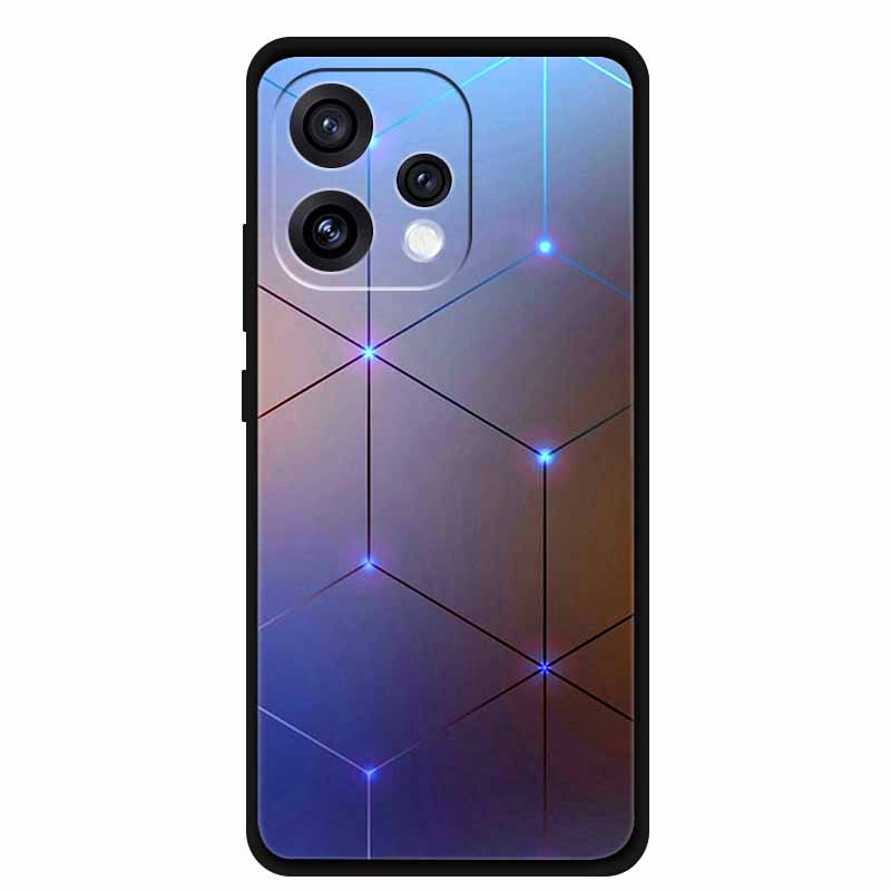 Чехол для Oppo Reno15 5G 6.59" Милый Кот Черный Край Мягкий Силикон Волк Задняя Крышка Телефона Для Oppo Reno 15c 5G Защитный Лев Funda