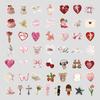 50 Pink Girl Series Graffiti Stickers DIY Stationery Stickers Water Cup Computer Waterproof Decorative Stickers