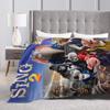 Sing 2 Movie All Characters Buster Ash Flannel Blanket  Soft Durable Throw Blanket for Outdoor Pattern Bedspread Sofa Bed Cover