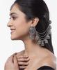 Latest Stylish Oxidised Maang Tikka Bahubali Jhumka