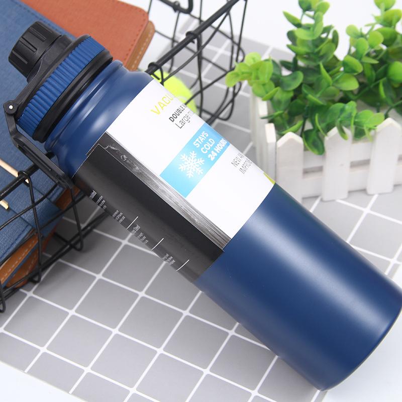 Большая емкость 304 Нержавеющая сталь Спортивная бутылка для воды для фитнеса на открытом воздухе Путешествия Автомобильная чашка - Новая модель 2025 года