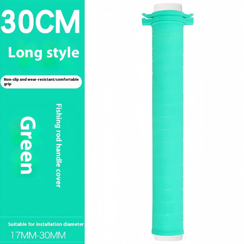 .Fishing Rod Cover Anti-Slip Soft Grip Universal Fishing Rod Sleeve Shock Absorption Elastic Rod Handle Protector Fishing Gear