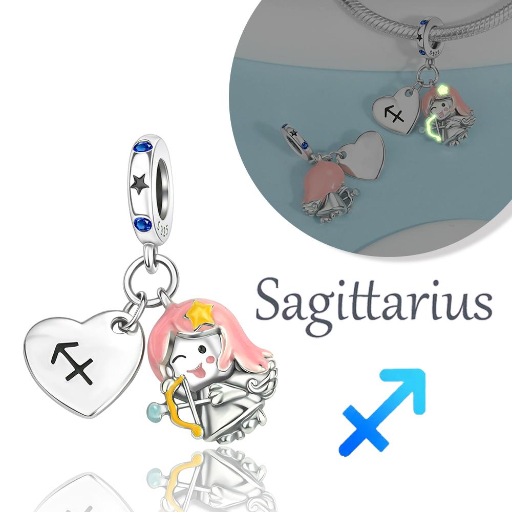 Прекрасный Медный Овен Лев 12 Созвездий Зодиака Коллекции Шарм Подходит Оригинальным Браслетам Женский DIY Изысканные Ювелирные Изделия