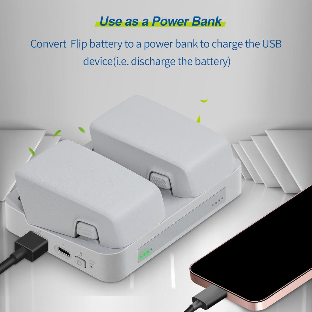 Lightweight Battery Charger with Advanced Safety Protections Charging Hub for Flip Drones Battery for Shoot Scenario